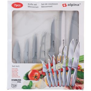 Σετ Μαχαιριών 7Τμχ Ανοξείδωτα ALPINA