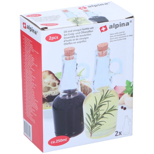 Μπουκάλι Λαδιού/Ξιδιού 250ml 2Τμχ Γυάλινα ALPINA - Image 2