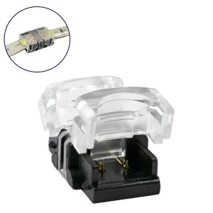 70715 Αδιάβροχος Ταχυσύνδεσμος Ένωσης IP65 – Strip To Strip Connector για Ένωση 2 x Μονόχρωμες Αδιάβροχες Ταινίες LED Πλάτους 8mm