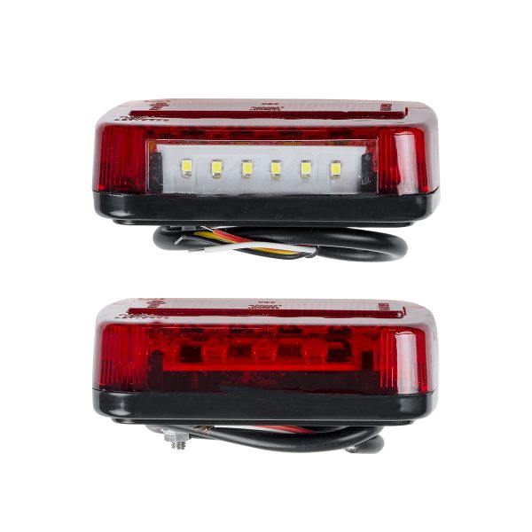 79930 Ζευγάρι Universal Φανάρια για Τρέιλερ LED - DC 12V - Κόκκινο - Πορτοκαλί - Λευκό - Αδιάβροχα IP66 - Μ10.3 x Π10.3 x Υ3cm - 1 Χρόνο Εγγύηση - Image 4