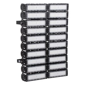 GOLIATH 90105 Προβολέας Γηπέδου LED 1000W 160000LM SDCM<5 75°*135° Fish Eye Lens AC 100-277V Αδιάβροχο IP65 IK08 Ψυχρό Λευκό 5000K - LUMILEDs SMD Chip & MEANWELL Driver - Μαύρο Χυτό Αλουμίνιο - Μ62 x Π22 x Υ90cm - 5 Χρόνια Εγγύηση