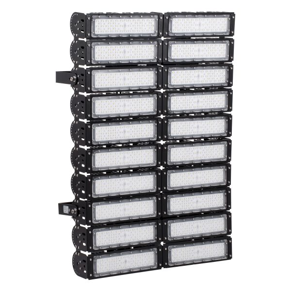 GOLIATH 90105 Προβολέας Γηπέδου LED 1000W 160000LM SDCM<5 75°*135° Fish Eye Lens AC 100-277V Αδιάβροχο IP65 IK08 Ψυχρό Λευκό 5000K - LUMILEDs SMD Chip & MEANWELL Driver - Μαύρο Χυτό Αλουμίνιο - Μ62 x Π22 x Υ90cm - 5 Χρόνια Εγγύηση - Image 2