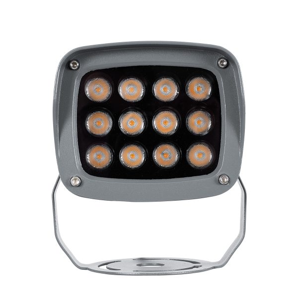 FLOOD-XENA 90120 Προβολέας Σποτ Wall Washer LED 12W 1260lm 10° AC 220-240V Αδιάβροχο IP65 Πορτοκαλί 2200K - Γκρι Ανθρακί - Μ13.5 x Π11 x Υ15cm - 3 Χρόνια Εγγύηση - Image 3