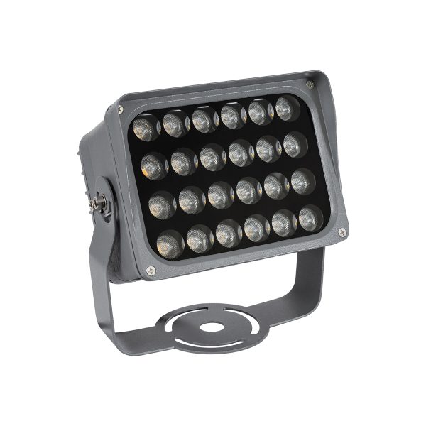 FLOOD-XENA 90127 Προβολέας Σποτ Wall Washer LED 24W 2520lm 10° AC 220-240V Αδιάβροχο IP65 Πορτοκαλί 2200K - Γκρι Ανθρακί - Μ18 x Π13.5 x Υ18cm - 3 Χρόνια Εγγύηση - Image 2