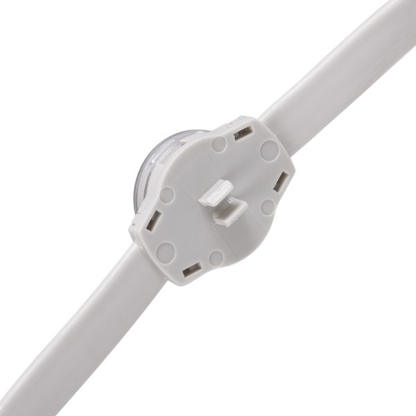 90140 Digital Pixel Addressable Facade Module Chain String with 20 Spots - Ψηφιακή Αλυσίδα Γιρλάντα με 20 Σποτ LED SMD 3535 15W 20LED 20PIXEL SPI/TTL Protocol IC UCS512B 900lm 120° DC 12V IP67 RGB - Λευκό Σώμα - Μ232 x Π2.5 x Υ1.5cm - Image 3
