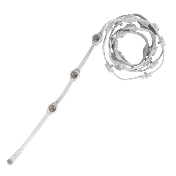 90140 Digital Pixel Addressable Facade Module Chain String with 20 Spots - Ψηφιακή Αλυσίδα Γιρλάντα με 20 Σποτ LED SMD 3535 15W 20LED 20PIXEL SPI/TTL Protocol IC UCS512B 900lm 120° DC 12V IP67 RGB - Λευκό Σώμα - Μ232 x Π2.5 x Υ1.5cm - Image 4