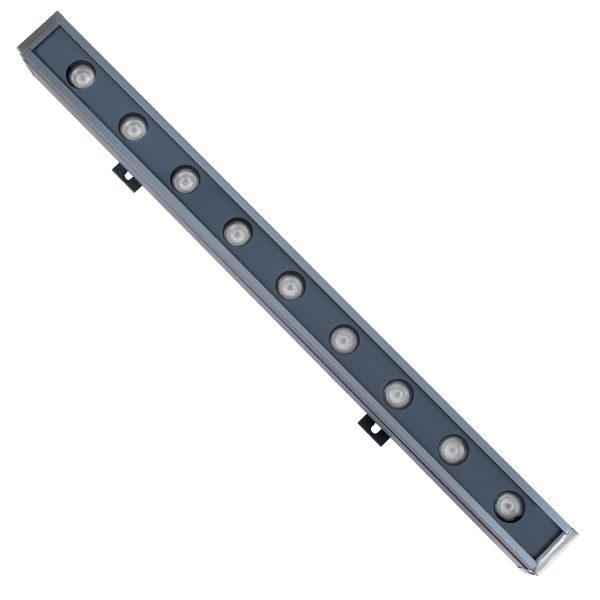 WASHER-NAIA 90175 Μπάρα Φωτισμού Wall Washer LED 9W 900lm 30° DC 24V Αδιάβροχο IP65 Μπλε Dimmable - Γκρι Ανθρακί - Μ50 x Π4 x Υ5cm - 3 Χρόνια Εγγύηση - Image 2