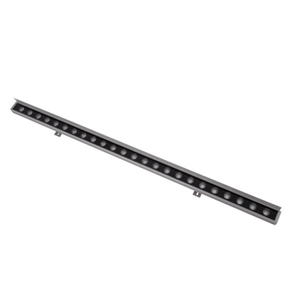 WASHER-FAIA 90188 Μπάρα Φωτισμού Wall Washer με Αντιθαμβωτική Γρίλια LED 24W 2400lm 15° DC 24V Αδιάβροχο IP65 Ψυχρό Λευκό 6000K Dimmable - Ασημί - Μ100 x Π4 x Υ5.5cm - 3 Χρόνια Εγγύηση - Image 2