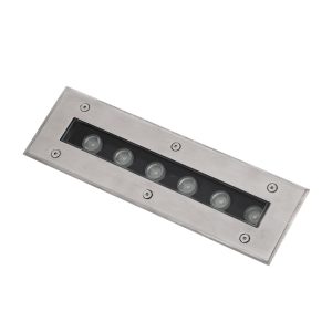 UNDERGROUND-REMVI 90191 Χωνευτή Μπάρα Φωτισμού Wall Washer LED 9W 765lm 10° DC 24V Αδιάβροχο IP68 RGBW Dimmable DMX512 – Ανοξείδωτο Ατσάλι 304 – Μ30 x Π9 x Υ8.5cm / Μ28.5 x Π7.5cm – 3 Χρόνια Εγγύηση