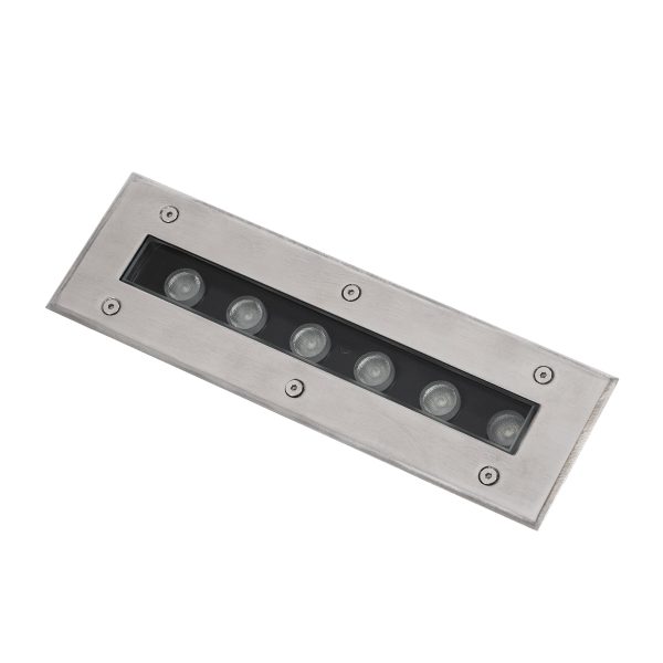 UNDERGROUND-REMVI 90191 Χωνευτή Μπάρα Φωτισμού Wall Washer LED 9W 765lm 10° DC 24V Αδιάβροχο IP68 RGBW Dimmable DMX512 - Ανοξείδωτο Ατσάλι 304 - Μ30 x Π9 x Υ8.5cm / Μ28.5 x Π7.5cm - 3 Χρόνια Εγγύηση - Image 2