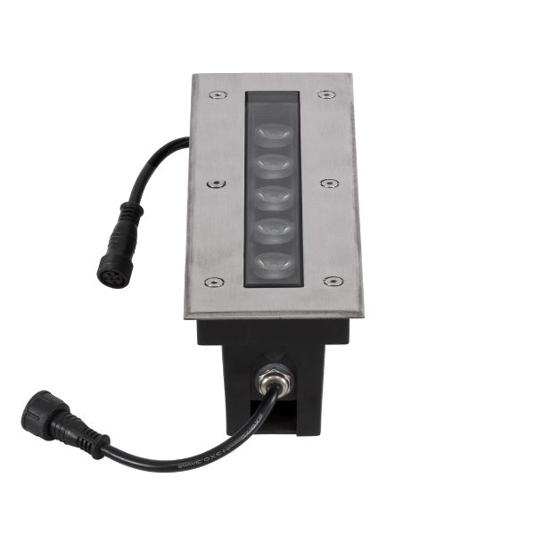 UNDERGROUND-REMVI 90191 Χωνευτή Μπάρα Φωτισμού Wall Washer LED 9W 765lm 10° DC 24V Αδιάβροχο IP68 RGBW Dimmable DMX512 - Ανοξείδωτο Ατσάλι 304 - Μ30 x Π9 x Υ8.5cm / Μ28.5 x Π7.5cm - 3 Χρόνια Εγγύηση - Image 3