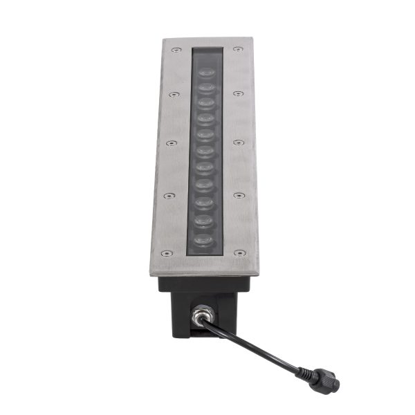 UNDERGROUND-REMVI 90192 Χωνευτή Μπάρα Φωτισμού Wall Washer LED 12W 1080lm 10° DC 24V Αδιάβροχο IP68 Θερμό Λευκό 2700K Dimmable - Ανοξείδωτο Ατσάλι 304 - Μ50 x Π7.4 x Υ7cm / Μ48.5 x Π7.5cm - 3 Χρόνια Εγγύηση - Image 3