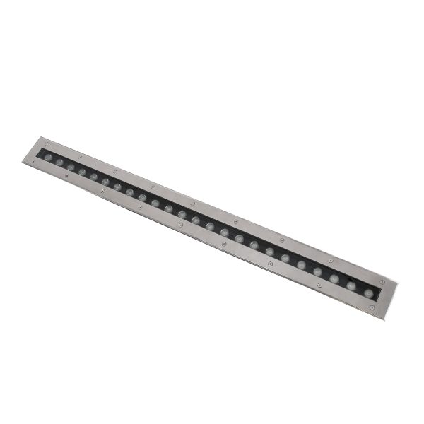 UNDERGROUND-REMVI 90195 Χωνευτή Μπάρα Φωτισμού Wall Washer LED 24W 2040lm 10° DC 24V Αδιάβροχο IP68 RGBW Dimmable DMX512 - Ανοξείδωτο Ατσάλι 304 - Μ100 x Π9 x Υ7.2cm/ Μ98.2 x Π7.6cm - 3 Χρόνια Εγγύηση - Image 2