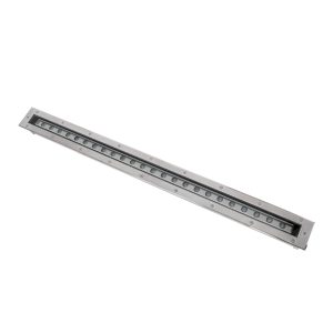 UNDERGROUND-PASSAGGIO 90196 Χωνευτό Φωτιστικό Wall Washer Δαπέδου LED 24W 2160lm 10° DC 24V Αδιάβροχο IP68 με Ρυθμιζόμενη Γωνία Φωτισμού L108 x W9 x H7.5cm Θερμό Λευκό 2700K – Ανοξείδωτο Ατσάλι – 3 Years Warranty