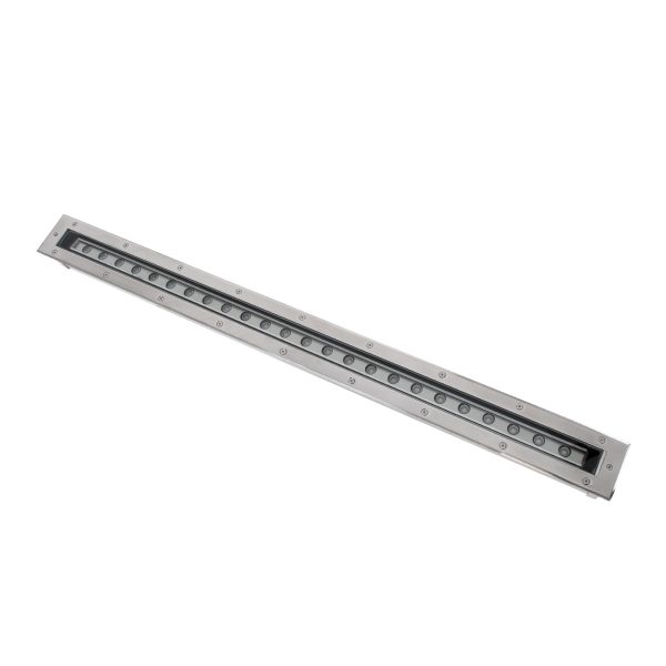 UNDERGROUND-PASSAGGIO 90196 Χωνευτό Φωτιστικό Wall Washer Δαπέδου LED 24W 2160lm 10° DC 24V Αδιάβροχο IP68 με Ρυθμιζόμενη Γωνία Φωτισμού L108 x W9 x H7.5cm Θερμό Λευκό 2700K - Ανοξείδωτο Ατσάλι - 3 Years Warranty - Image 2