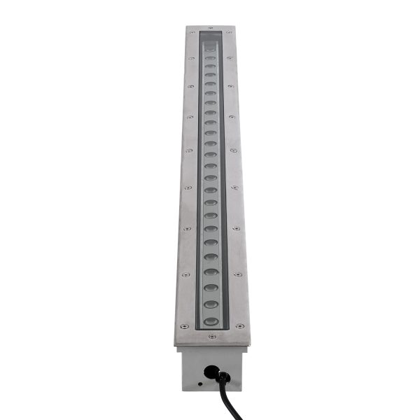 UNDERGROUND-PASSAGGIO 90196 Χωνευτό Φωτιστικό Wall Washer Δαπέδου LED 24W 2160lm 10° DC 24V Αδιάβροχο IP68 με Ρυθμιζόμενη Γωνία Φωτισμού L108 x W9 x H7.5cm Θερμό Λευκό 2700K - Ανοξείδωτο Ατσάλι - 3 Years Warranty - Image 3
