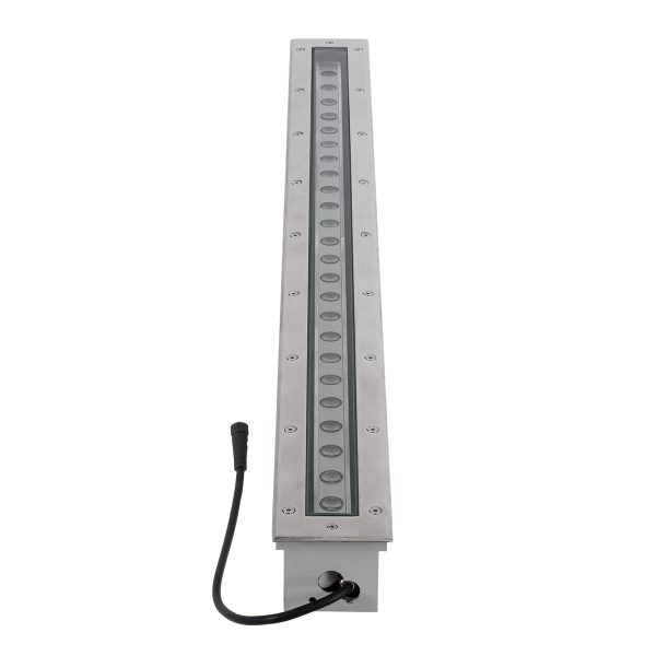 UNDERGROUND-PASSAGGIO 90197 Χωνευτό Φωτιστικό Wall Washer Δαπέδου LED 24W 2040lm 10° DC 24V Αδιάβροχο IP68 με Ρυθμιζόμενη Γωνία Φωτισμού L108 x W9 x H7.5cm RGBW DMX512 - Ανοξείδωτο Ατσάλι - 3 Years Warranty - Image 3