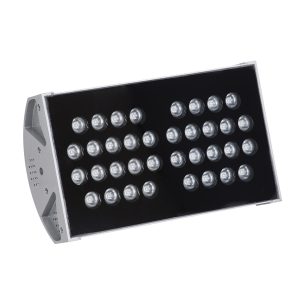 FLOOD-TENA 90222 Προβολέας Wall Washer για Φωτισμό Κτιρίων LED 72W 6120lm 10° DC 24V Αδιάβροχο IP65 L29.8 x W15.5 x H18cm RGBW DMX512 – Ασημί – 3 Years Warranty