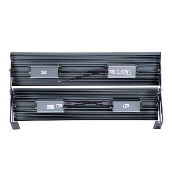 FLOOD-TENA 90225 Προβολέας Wall Washer για Φωτισμό Κτιρίων LED 192W 17280lm 10° DC 24V Αδιάβροχο IP65 L68.5 x W33 x H24cm Θερμό Λευκό 2700K - Ασημί - 3 Years Warranty - Image 4