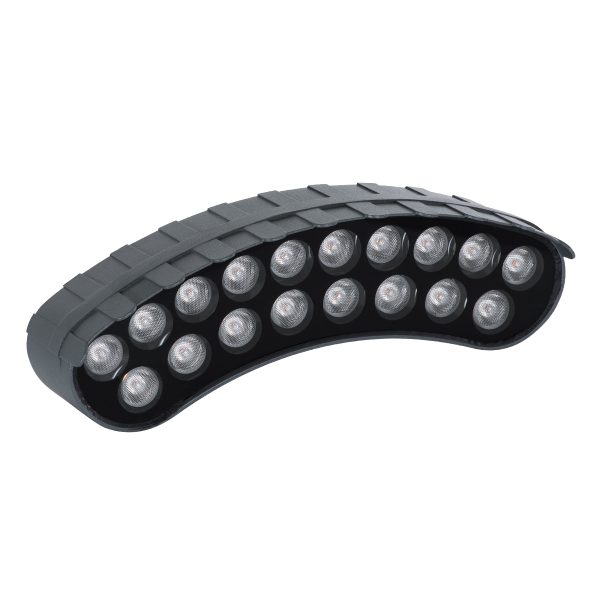 TREELIGHT-KINA 90231 Κυρτή Μπάρα Φωτισμού Wall Washer με Αντιθαμβωτική Γρίλια Ειδική για Φυτά - Δέντρα LED 18W 1530lm 15° DC 24V Αδιάβροχο IP65 L24.5 x W7 x H8cm Αρχιτεκτονικό Πορτοκαλί 2200K - Γκρι Ανθρακί - 3 Years Warranty - Image 2
