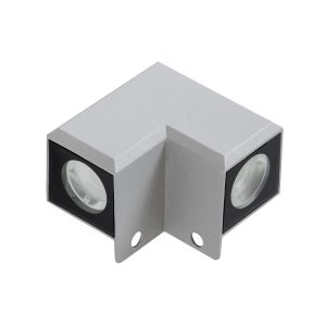 WALLLIGHT-DONA 90258 Φωτιστικό Γωνίας Τοίχου – Απλίκα LED 10W 850lm 10° AC 220-240V Αδιάβροχο IP66 Μ8.2 x Π8.2 x Υ6cm Αρχιτεκτονικό Πορτοκαλί 2200K – Γκρι – 3 Years Warranty