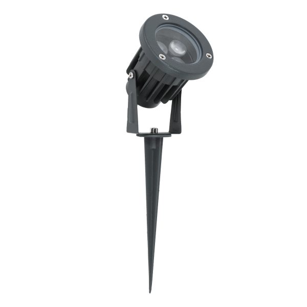 TREELIGHT-TZINA 90352 Σποτ Φωτισμού Ειδικό για Φυτά - Δέντρα με Βάση Κήπου / Καρφωτό LED 3W 285lm 10° DC 24V Αδιάβροχο IP65 L10.5 x W7.5 x H7.5cm Φυσικό Λευκό 4500K - Γκρι Ανθρακί - 3 Years Warranty - Image 2