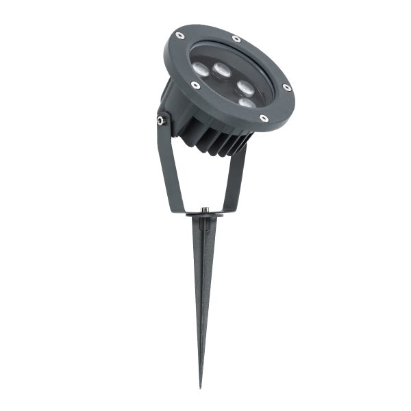 TREELIGHT-TZINA 90355 Σποτ Φωτισμού Ειδικό για Φυτά - Δέντρα με Βάση Κήπου / Καρφωτό LED 6W 570lm 10° DC 24V Αδιάβροχο IP65 L14 x W12.5 x H12.5cm Φυσικό Λευκό 4500K - Γκρι Ανθρακί - 3 Years Warranty - Image 2