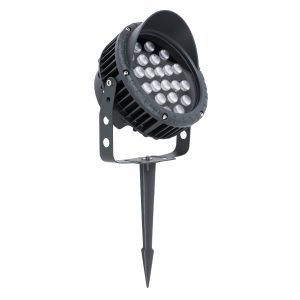 TREELIGHT-VINA 90361 Σποτ Φωτισμού με Αντιθαμβωτική Γρίλια Ειδικό για Φυτά – Δέντρα με Βάση Κήπου / Καρφωτό LED 24W 2280lm 10° DC 24V Αδιάβροχο IP65 L21.5 x W18.3 x H14cm Φυσικό Λευκό 4500K – Γκρι Ανθρακί – 3 Years Warranty