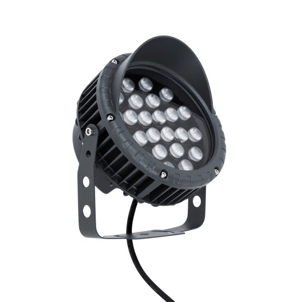 TREELIGHT-VINA 90361 Σποτ Φωτισμού με Αντιθαμβωτική Γρίλια Ειδικό για Φυτά - Δέντρα με Βάση Κήπου / Καρφωτό LED 24W 2280lm 10° DC 24V Αδιάβροχο IP65 L21.5 x W18.3 x H14cm Φυσικό Λευκό 4500K - Γκρι Ανθρακί - 3 Years Warranty - Image 3