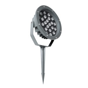 TREELIGHT-RIVA 90363 Σποτ Φωτισμού Ειδικό για Φυτά – Δέντρα με Βάση Κήπου / Καρφωτό LED 24W 2040lm 10° DC 24V Αδιάβροχο IP67 Φ20.5 x Υ6.5cm Αρχιτεκτονικό Πορτοκαλί 2200K – Γκρι Ανθρακί – 3 Years Warranty