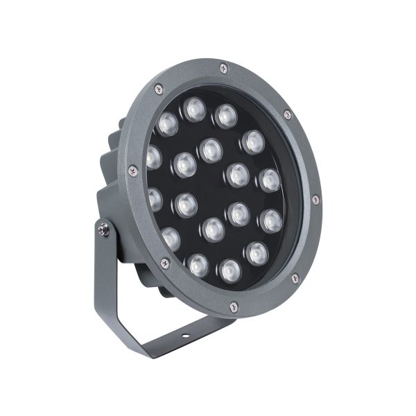 TREELIGHT-RIVA 90366 Σποτ Φωτισμού Ειδικό για Φυτά - Δέντρα με Βάση Κήπου / Καρφωτό LED 24W 2040lm 10° DC 24V Αδιάβροχο IP67 Φ20.5 x Υ6.5cm RGBW DMX512 - Γκρι Ανθρακί - 3 Years Warranty - Image 3