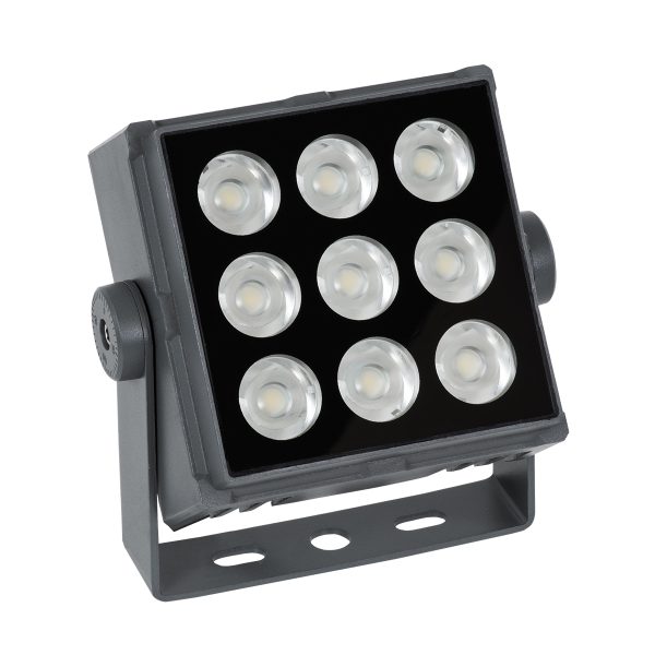 FLOOD-TINY 90367 Προβολέας Σποτ Wall Washer LED 27W 2295lm 3° DC 24V Αδιάβροχο IP65 Πορτοκαλί 2200K Dimmable - Γκρι Ανθρακί - Μ13.8 x Π16.4 x Υ7cm - 3 Χρόνια Εγγύηση - Image 2