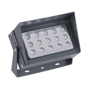 FLOOD-KAMY 90372 Προβολέας Σποτ Wall Washer με Αντιθαμβωτική Γρίλια LED 30W 2700lm 5° DC 24V Αδιάβροχο IP65 Θερμό Λευκό 3000K Dimmable – Γκρι Ανθρακί – Μ19.5 x Π10.7 x Υ9.5cm – 3 Χρόνια Εγγύηση
