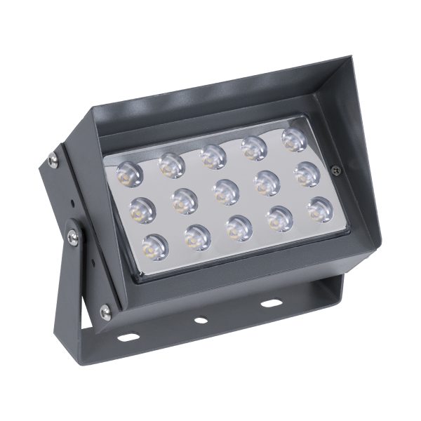 FLOOD-KAMY 90372 Προβολέας Σποτ Wall Washer με Αντιθαμβωτική Γρίλια LED 30W 2700lm 5° DC 24V Αδιάβροχο IP65 Θερμό Λευκό 3000K Dimmable - Γκρι Ανθρακί - Μ19.5 x Π10.7 x Υ9.5cm - 3 Χρόνια Εγγύηση - Image 2