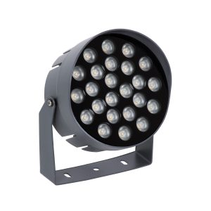 FLOOD-NIGMA 90377 Προβολέας Σποτ Wall Washer με Αντιθαμβωτική Γρίλια LED 24W 2040lm 30° DC 24V Αδιάβροχο IP65 Πορτοκαλί 2200K Dimmable – Γκρι Ανθρακί – Μ15 x Π15 x Υ9.1cm – 3 Χρόνια Εγγύηση