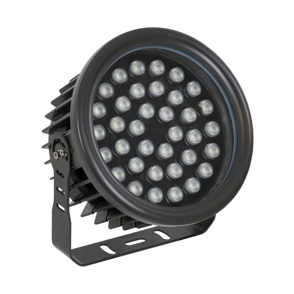 FLOOD-NEVA 90400 Προβολέας Σποτ Wall Washer LED 72W 6120lm 30° DC 24V Αδιάβροχο IP65 RGBW DMX512 Dimmable - Μαύρο - Μ24.5 x Π24.5 x Υ14.7cm - 3 Χρόνια Εγγύηση - Image 2