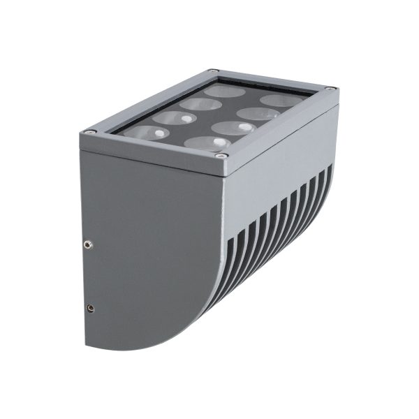 FLOOD-DENA 90486 Επιτοίχιος Προβολέας Wall Washer για Φωτισμό Κτιρίων - Απλίκα & Δαπέδου LED 16W 1520lm 5° DC 24V Αδιάβροχο IP67 Μ15.5 x Π13 x Υ9.1cm Φυσικό Λευκό 4500K - Γκρι Ανθρακί - 3 Years Warranty - Image 3
