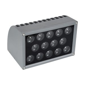 FLOOD-DENA 90488 Επιτοίχιος Προβολέας Wall Washer για Φωτισμό Κτιρίων – Απλίκα & Δαπέδου LED 30W 2850lm 5° DC 24V Αδιάβροχο IP67 Μ18.5 x Π13 x Υ12cm Φυσικό Λευκό 4500K – Γκρι Ανθρακί – 3 Years Warranty