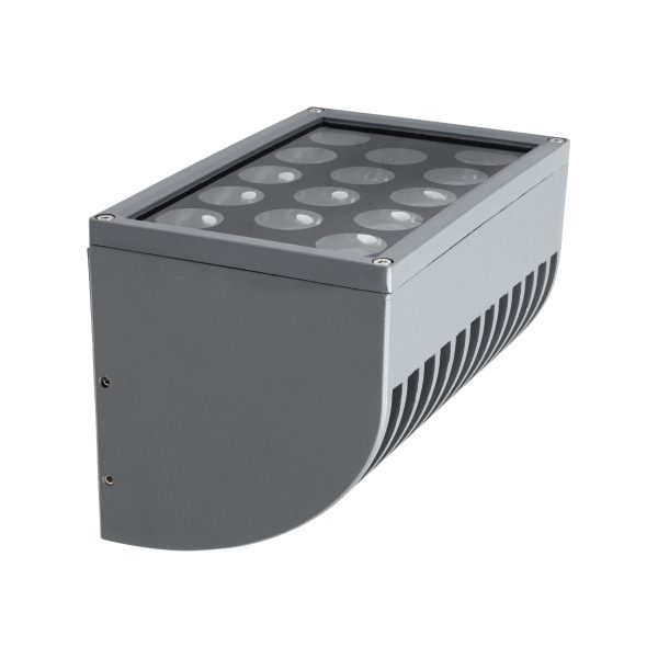 FLOOD-DENA 90488 Επιτοίχιος Προβολέας Wall Washer για Φωτισμό Κτιρίων - Απλίκα & Δαπέδου LED 30W 2850lm 5° DC 24V Αδιάβροχο IP67 Μ18.5 x Π13 x Υ12cm Φυσικό Λευκό 4500K - Γκρι Ανθρακί - 3 Years Warranty - Image 3