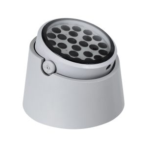 FLOOD-RANA 90489 Κινούμενος Προβολέας Σποτ Wall Washer LED 36W 3240lm 5° DC 24V Αδιάβροχο IP67 Θερμό Λευκό 2700K Dimmable – Γκρι – Μ26.5 x Π26.5 x Υ20cm – 3 Χρόνια Εγγύηση