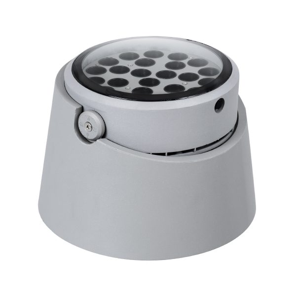 FLOOD-RANA 90489 Κινούμενος Προβολέας Σποτ Wall Washer LED 36W 3240lm 5° DC 24V Αδιάβροχο IP67 Θερμό Λευκό 2700K Dimmable - Γκρι - Μ26.5 x Π26.5 x Υ20cm - 3 Χρόνια Εγγύηση - Image 3