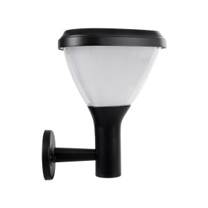NATURE 90526 Φωτιστικό Κολωνάκι Κήπου LED 10W 330lm 120° με Ενσωματωμένο Φωτοβολταϊκό Panel 6V 2W & Επαναφορτιζόμενη Μπαταρία Li-ion 3.2V 1800mAh με Αισθητήρα Ημέρας-Νύχτας Αδιάβροχο IP65 Ψυχρό Λευκό 6000K – Γκρι Ανθρακί – Μ26 x Π29 x Υ36cm – 2 Χρόνια