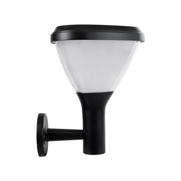 NATURE 90526 Φωτιστικό Κολωνάκι Κήπου LED 10W 330lm 120° με Ενσωματωμένο Φωτοβολταϊκό Panel 6V 2W & Επαναφορτιζόμενη Μπαταρία Li-ion 3.2V 1800mAh με Αισθητήρα Ημέρας-Νύχτας Αδιάβροχο IP65 Ψυχρό Λευκό 6000K - Γκρι Ανθρακί - Μ26 x Π29 x Υ36cm - 2 Χρόνια - Image 2
