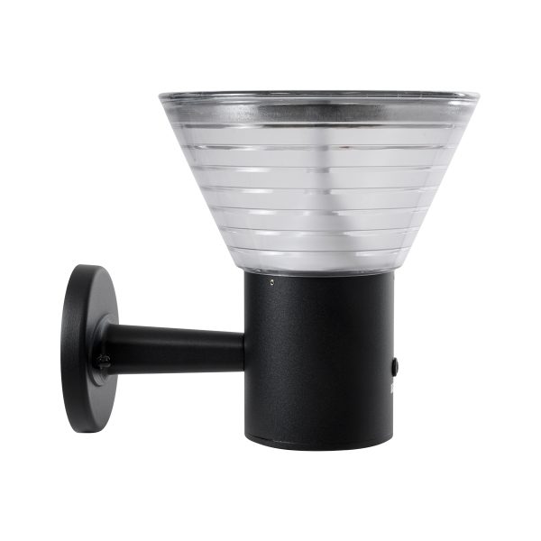 VEGGIE 90530 Φωτιστικό Κολωνάκι Κήπου LED 10W 330lm 120° με Ενσωματωμένο Φωτοβολταϊκό Panel 6V 2W & Επαναφορτιζόμενη Μπαταρία Li-ion 3.2V 1800mAh με Αισθητήρα Ημέρας-Νύχτας Αδιάβροχο IP65 Ψυχρό Λευκό 6000K - Γκρι Ανθρακί - Μ23 x Π30 x Υ25cm - 2 Χρόνια - Image 2