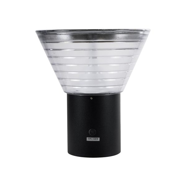 VEGGIE 90530 Φωτιστικό Κολωνάκι Κήπου LED 10W 330lm 120° με Ενσωματωμένο Φωτοβολταϊκό Panel 6V 2W & Επαναφορτιζόμενη Μπαταρία Li-ion 3.2V 1800mAh με Αισθητήρα Ημέρας-Νύχτας Αδιάβροχο IP65 Ψυχρό Λευκό 6000K - Γκρι Ανθρακί - Μ23 x Π30 x Υ25cm - 2 Χρόνια - Image 4