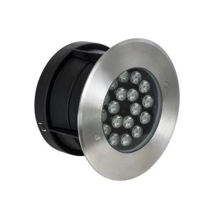 UNDERGROUND-SINA 90571 Χωνευτό Φωτιστικό Σποτ Δαπέδου LED 18W 1620lm 15° DC 24V Αδιάβροχο IP68 Φ20 x Υ11cm Θερμό Λευκό 2700K – Ανοξείδωτο Ατσάλι – 3 Χρόνια Εγγύηση