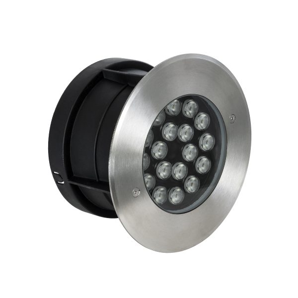 UNDERGROUND-SINA 90571 Χωνευτό Φωτιστικό Σποτ Δαπέδου LED 18W 1620lm 15° DC 24V Αδιάβροχο IP68 Φ20 x Υ11cm Θερμό Λευκό 2700K - Ανοξείδωτο Ατσάλι - 3 Χρόνια Εγγύηση - Image 2