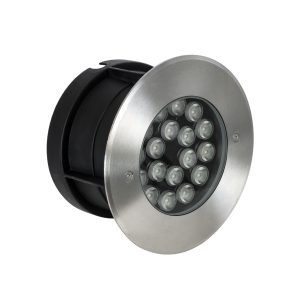 UNDERGROUND-SINA 90573 Χωνευτό Φωτιστικό Σποτ Δαπέδου LED 18W 1530lm 15° DC 24V Αδιάβροχο IP68 Φ20 x Υ11cm RGBW DMX512 – Ανοξείδωτο Ατσάλι – 3 Χρόνια Εγγύηση