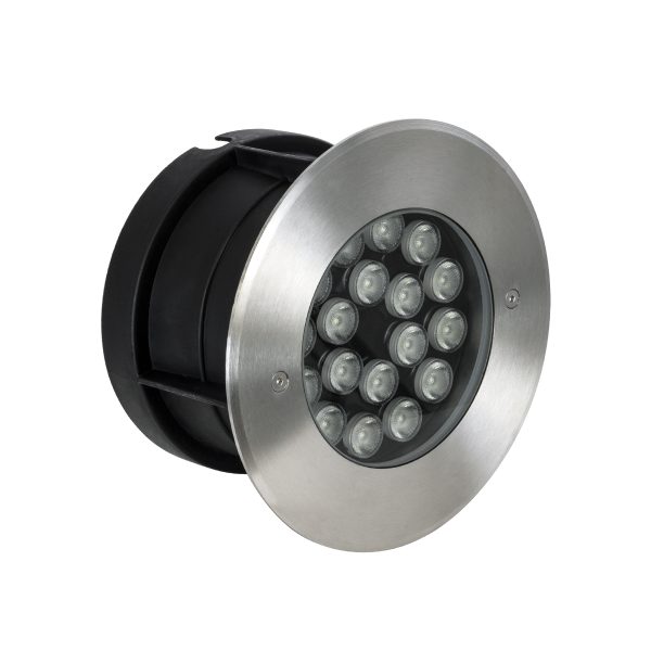 UNDERGROUND-SINA 90573 Χωνευτό Φωτιστικό Σποτ Δαπέδου LED 18W 1530lm 15° DC 24V Αδιάβροχο IP68 Φ20 x Υ11cm RGBW DMX512 - Ανοξείδωτο Ατσάλι - 3 Χρόνια Εγγύηση - Image 2