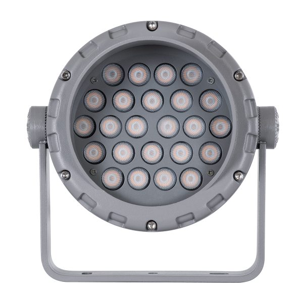 FLOOD-MENA 90336 Προβολέας Σποτ Wall Washer με Αντιθαμβωτική Γρίλια LED 24W 2040lm 30° AC 220-240V Αδιάβροχο IP67 Πορτοκαλί 2200K - Γκρι Ανθρακί - Μ19.5 x Π16 x Υ21cm - 3 Χρόνια Εγγύηση - Image 5